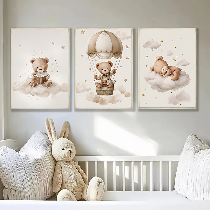 3 stks/set Boheemse Teddybeer  - Baby Nursery Wall Art recensie en prijs