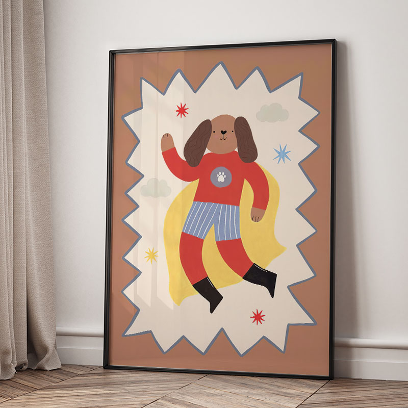 Grappige cartoon super coole k - Baby Nursery Wall Art recensie en prijs
